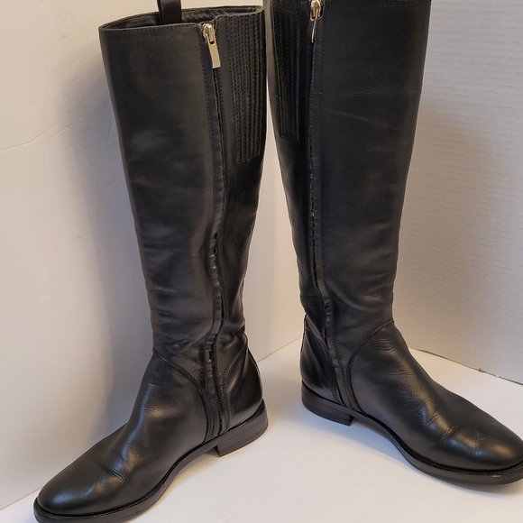 Banana Republic Black Leather Riding Boots - Picture 2 of 8
